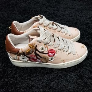 COACH CHERRY PATCHES LEATHER SNEAKERS